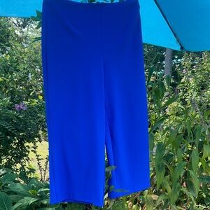 Royal Blue Wide Leg Cropped Pants